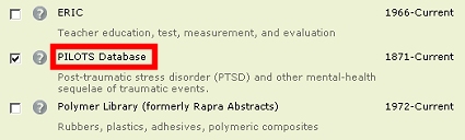 Screenshot of the PILOTS database listing on the CSA Illumina platform