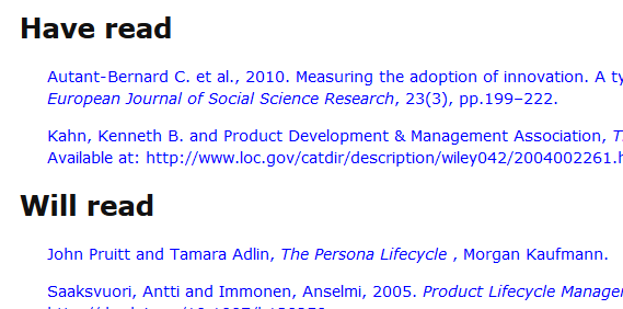 RLMS - My Profile - Notes and intentions