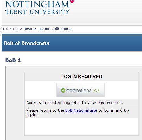 Box of Broadcasts (BoB) - embedded content