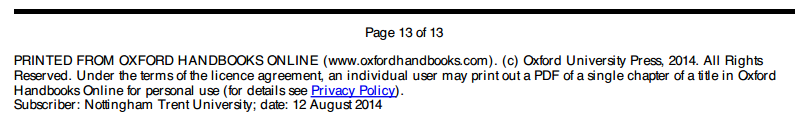 Oxford Handbooks Online -  download limits