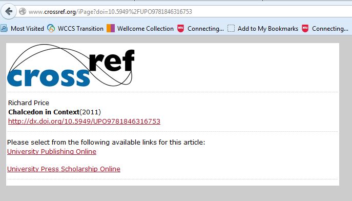 CrossRef - DOI disambiguation