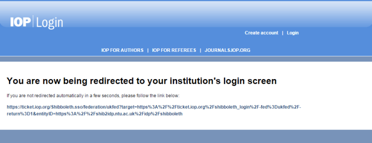 OP Science - eBooks - Shibboleth login - first notification
