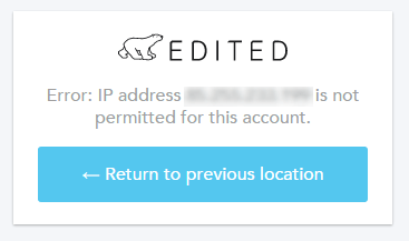 EDITED.com IP restriction error message