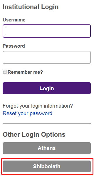 Sage Knowledge eBook platform - off-campus login - March 2016 - step two