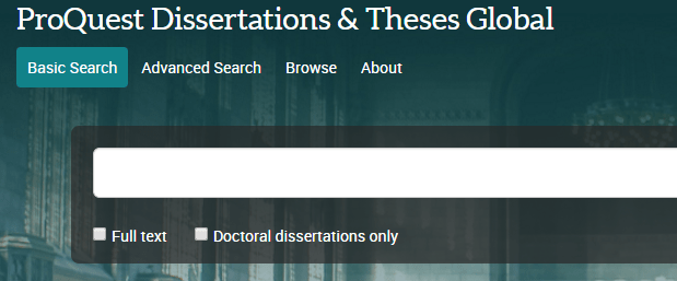 ProQuest Dissertations and Theses Global
